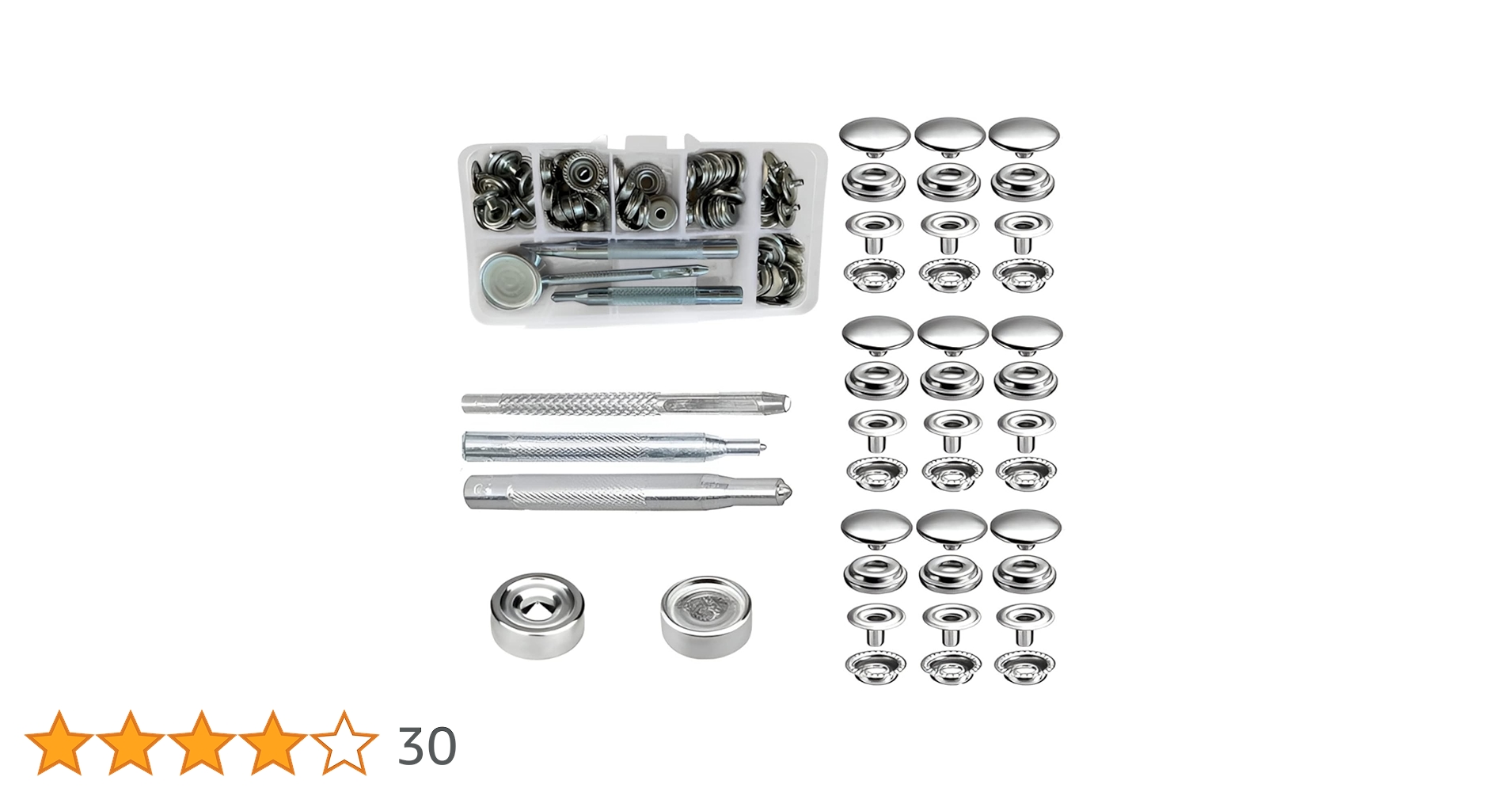 Argent Gleam　カスタム（ジャンパーホックリペア済み） Amazon.co.jp: ジャンパーホック 18セット 15mm ステンレス鋼 4
